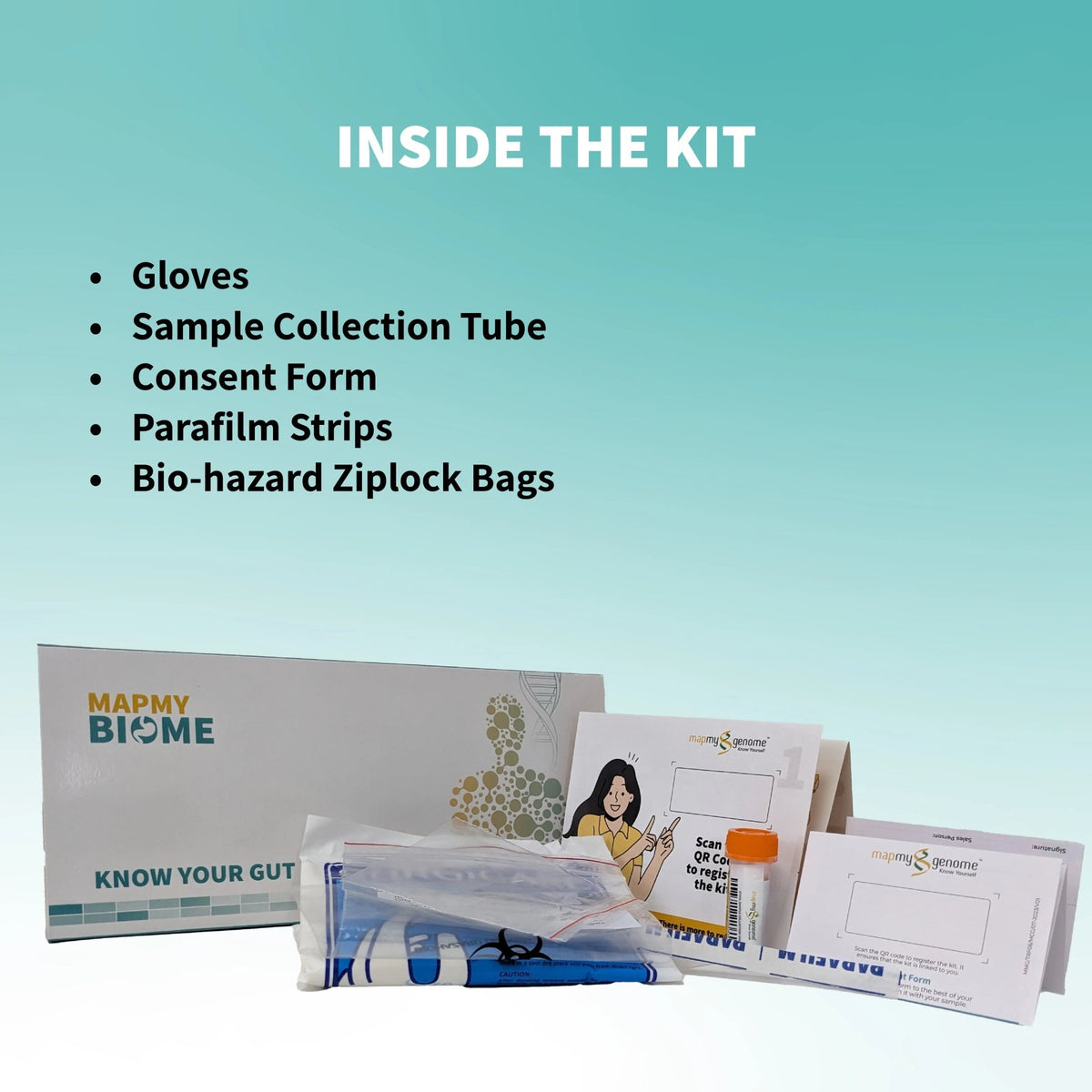 MapmyBiome At-Home Gut Microbiome Test Kit (Shotgun Sequencing) - Mapmygenome