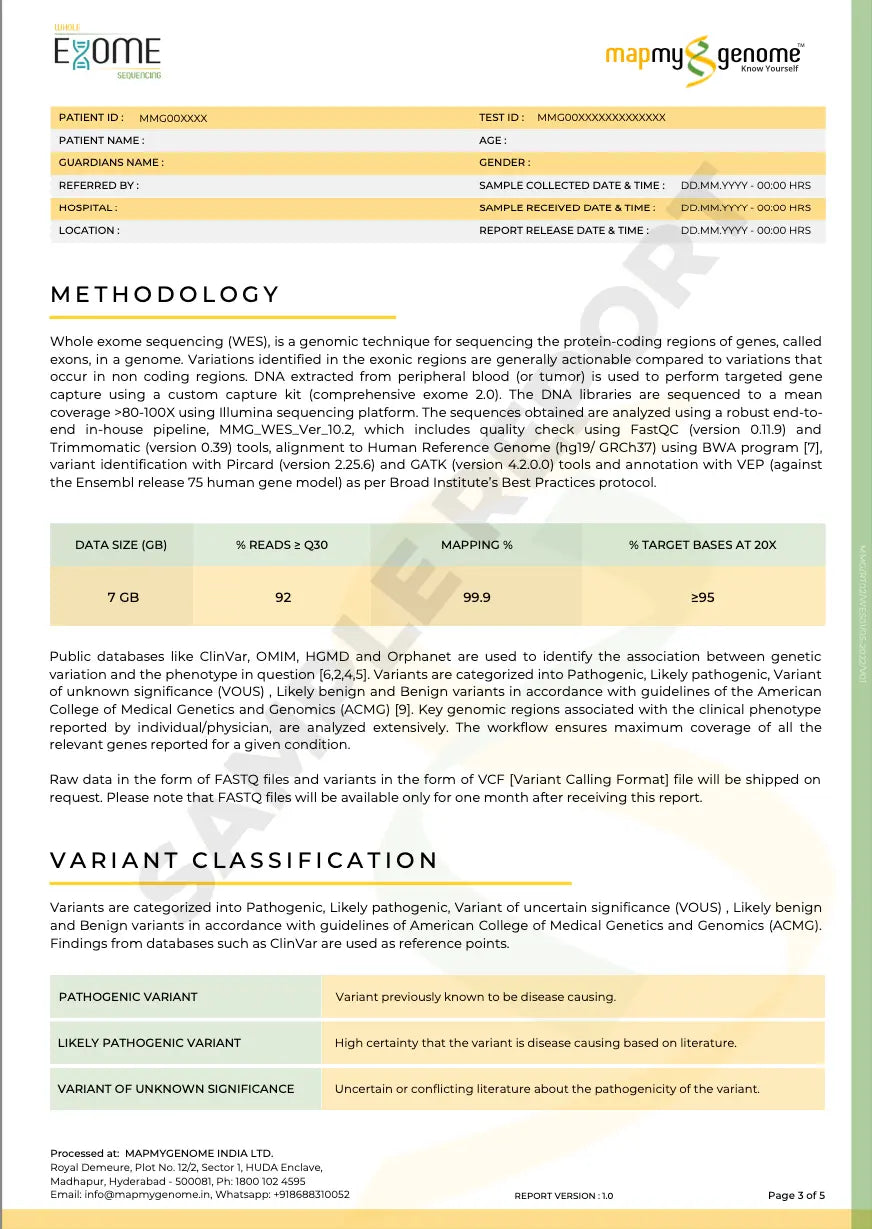Whole Exome Sequencing - Mapmygenome