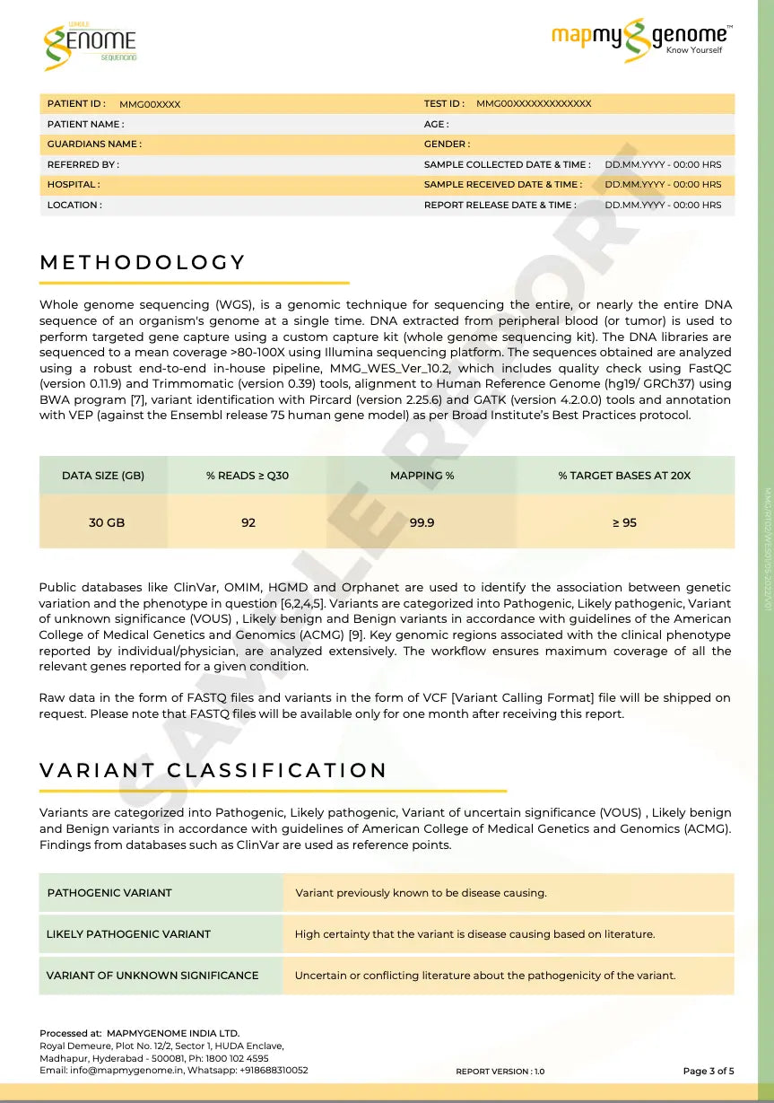Whole Genome Sequencing - Mapmygenome