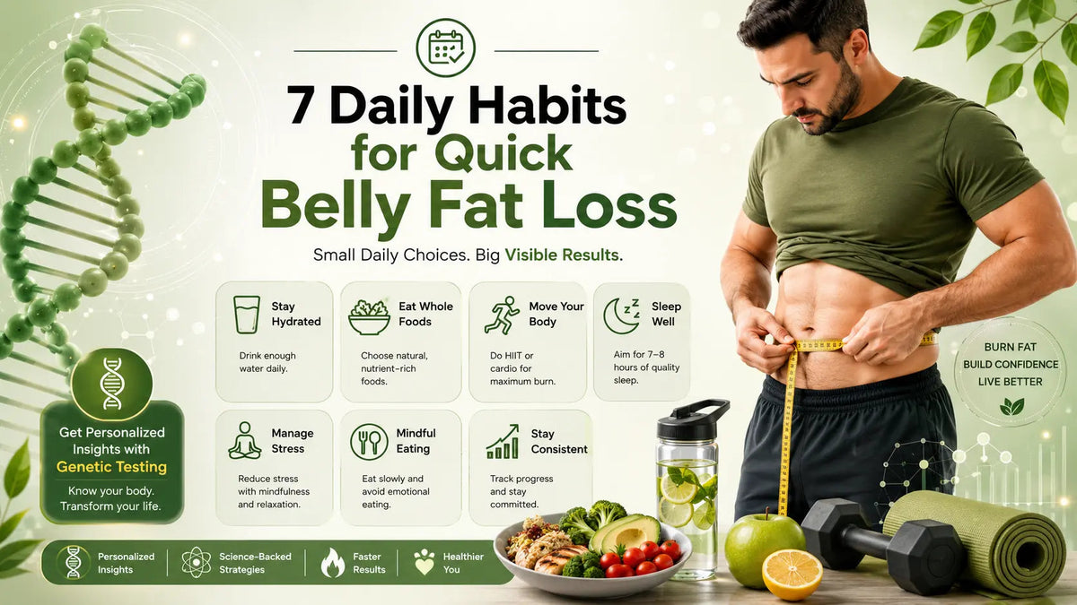 7 Daily Habits for Quick Belly Fat Loss - Mapmygenome