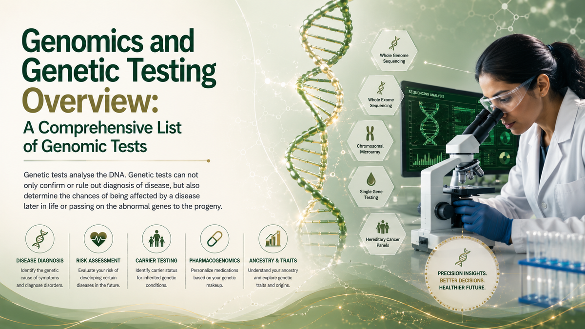 A Comprehensive List of Genomic Tests