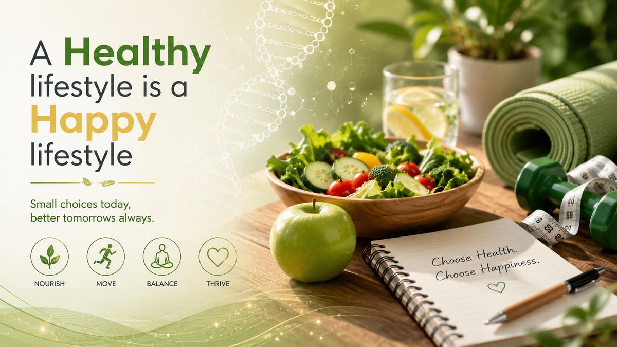 A healthy lifestyle, a happy tomorrow