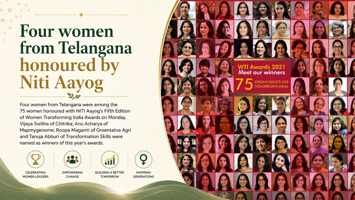 Four women from Telangana honoured by Niti Aayog