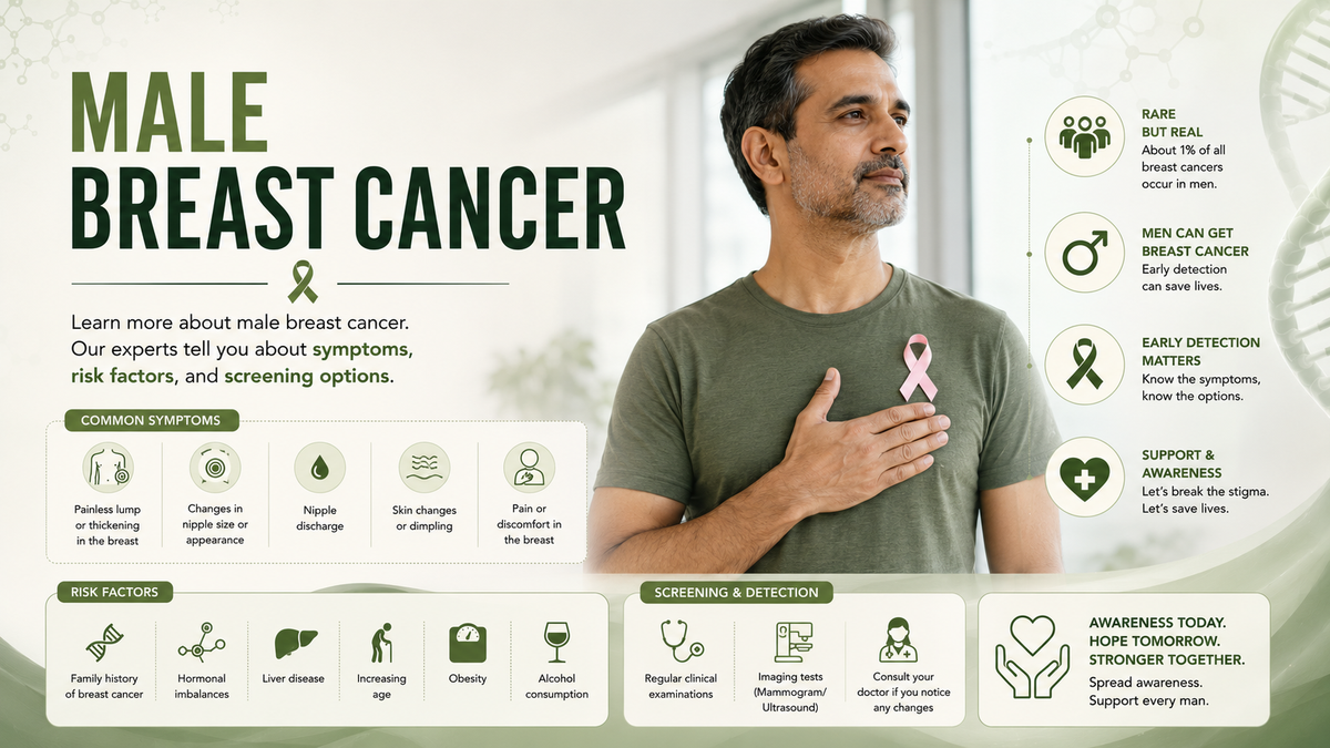 Male breast cancer awareness and symptoms