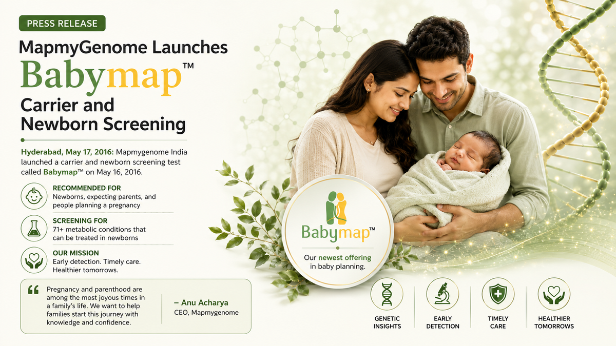 MapmyGenome launches Babymap screening test