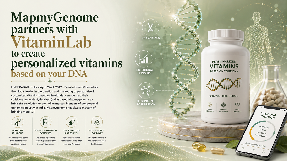MapmyGenome with VitaminLab personalized vitamins based on DNA