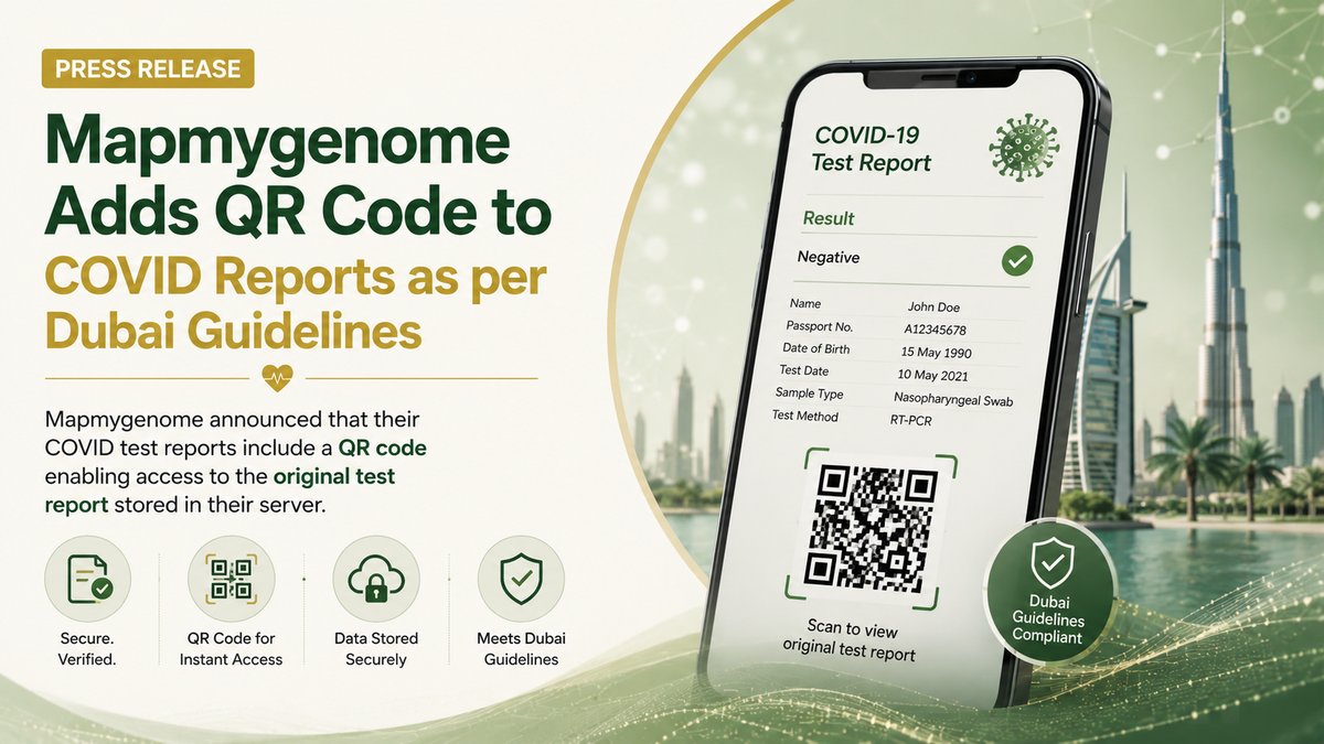 Mapmygenome adds QR code to COVID reports