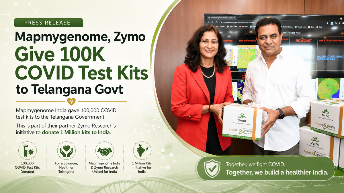 Mapmygenome and Zymo donate COVID kits