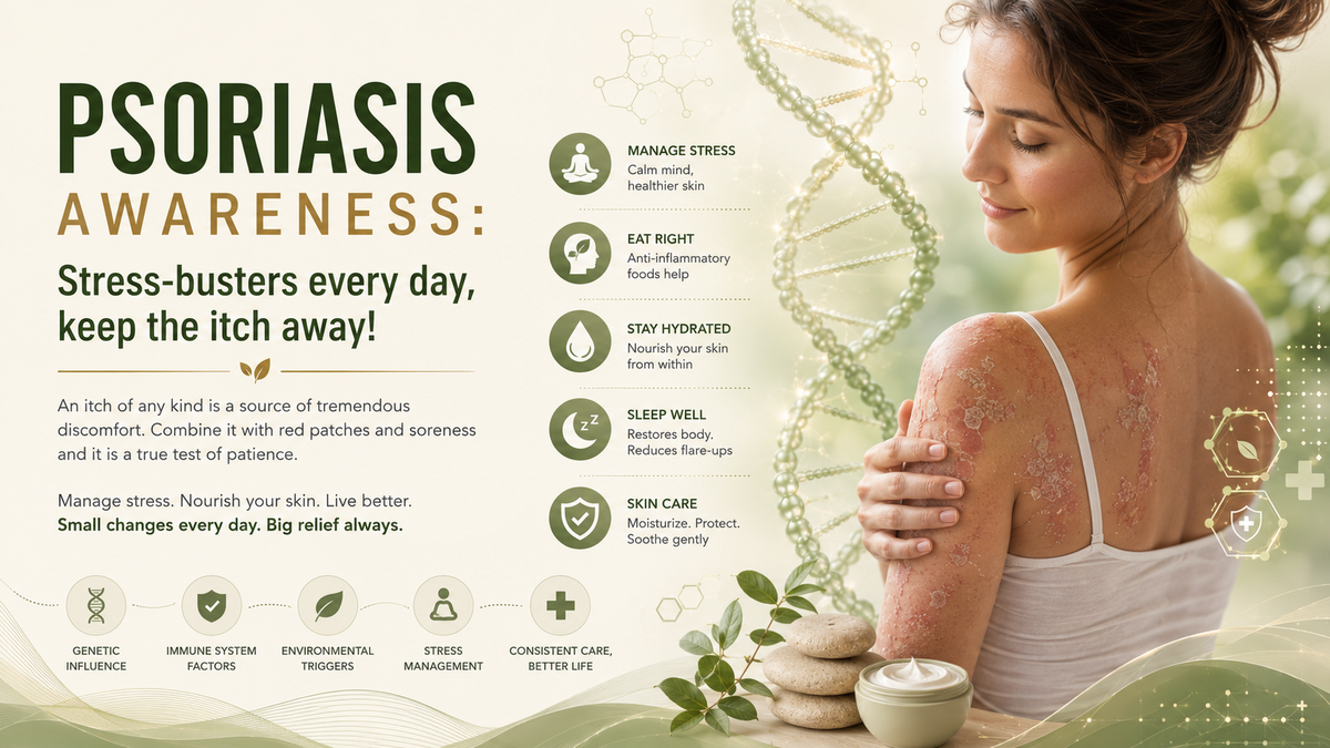Psoriasis awareness and stress management tips