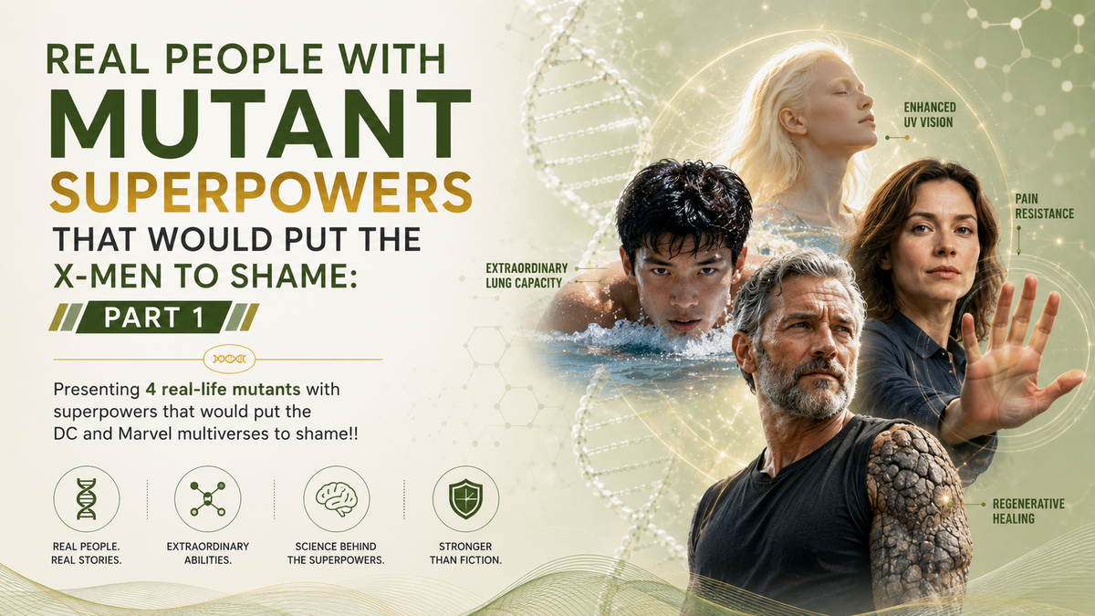 Real-life mutants with superpowers