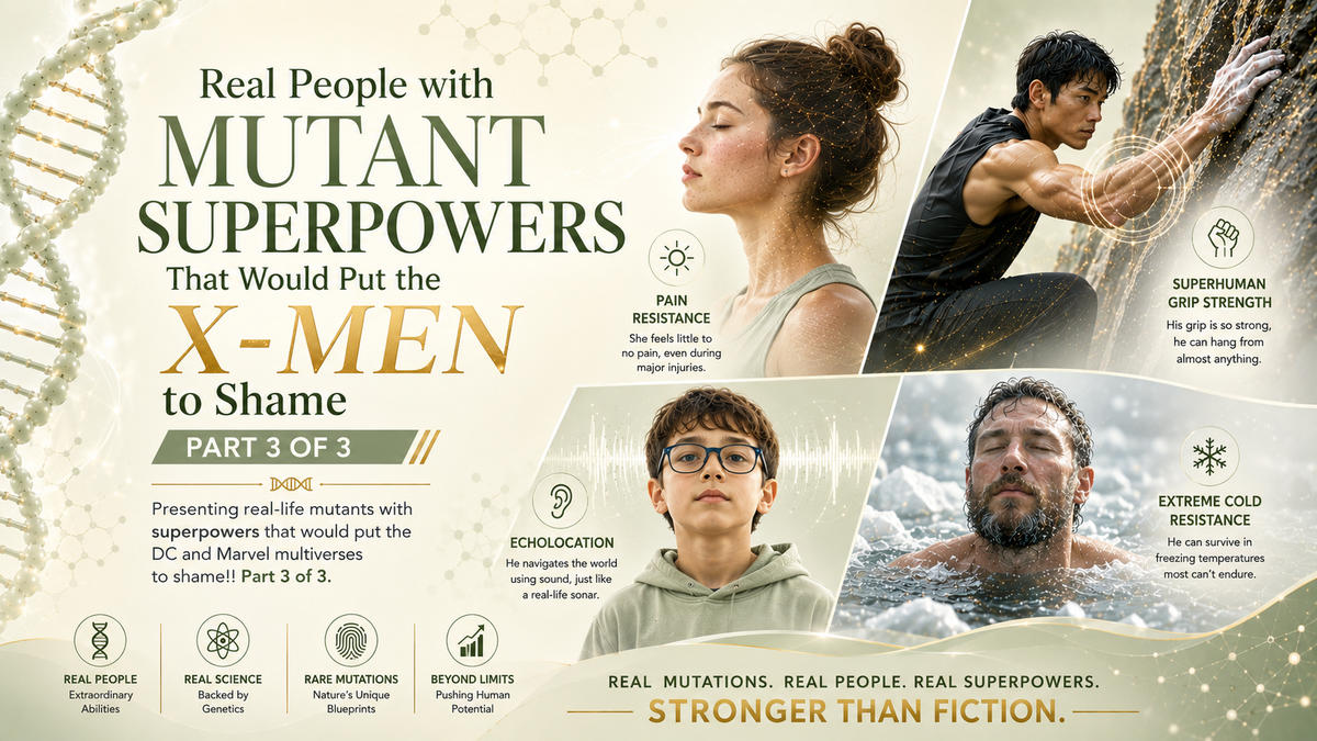 Real-life mutants with superpowers