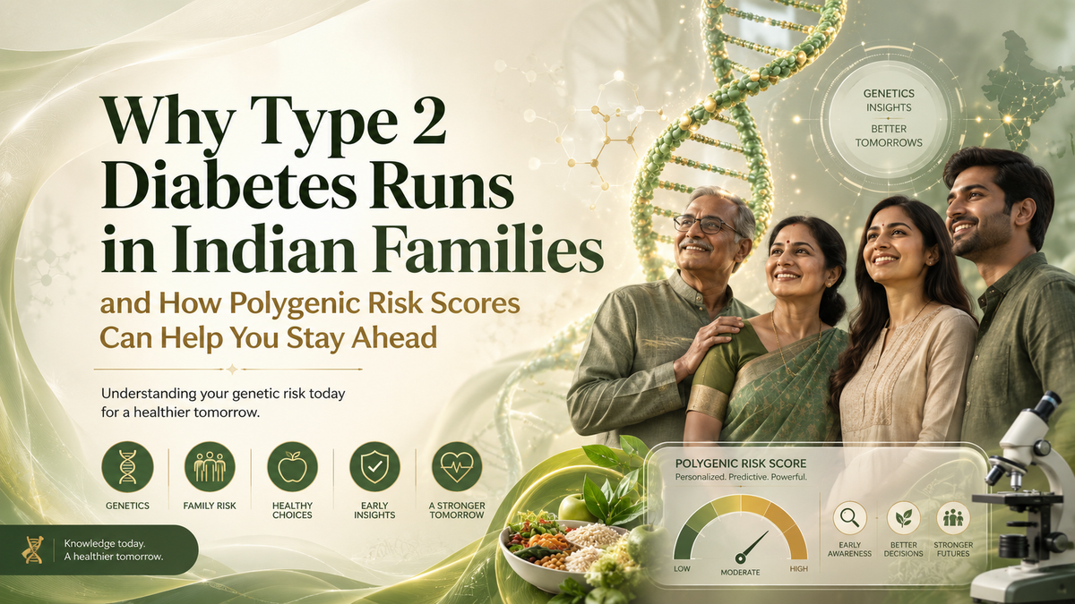 Why Type 2 Diabetes Runs in Indian Families — And How Polygenic Risk Scores Can Help You Stay Ahead