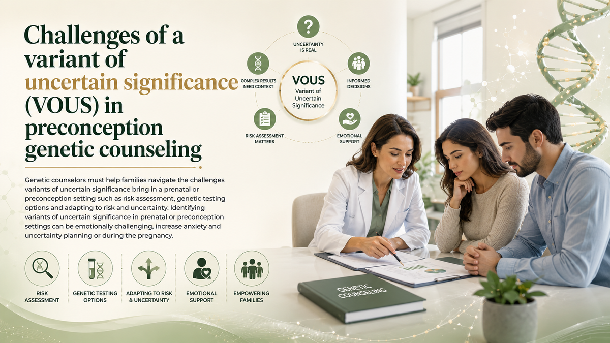 Challenges of a variant of uncertain significance (vous) in preconception genetic counseling