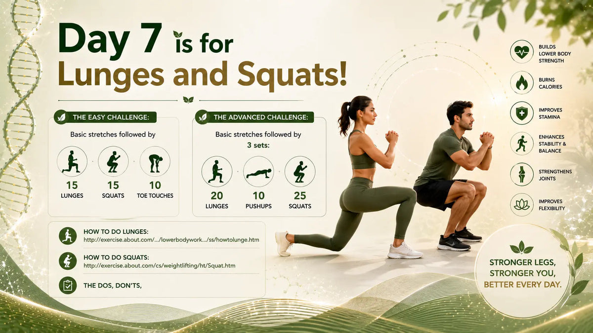 Day 7 is for Lunges and Squats! - Mapmygenome