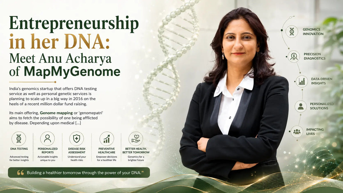 Entrepreneurship in her DNA: Meet Anu Acharya of MapMyGenome - Mapmygenome