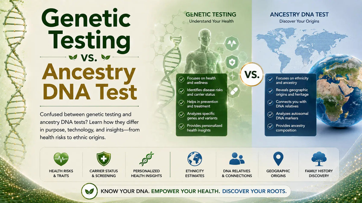 Genetic Testing vs. Ancestry DNA Test - Mapmygenome
