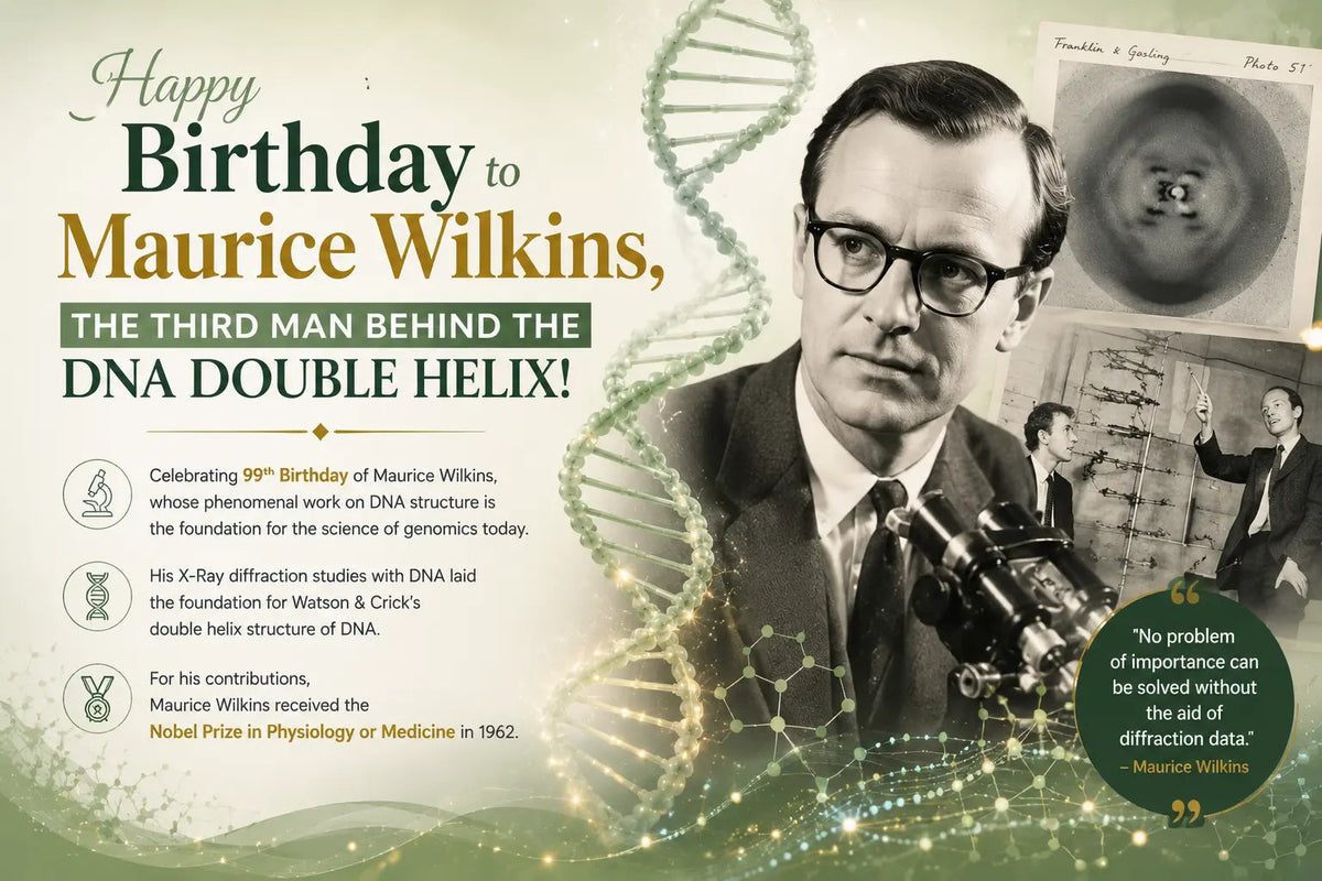 Happy Birthday to Maurice Wilkins, the Third Man Behind the DNA Double Helix! - Mapmygenome