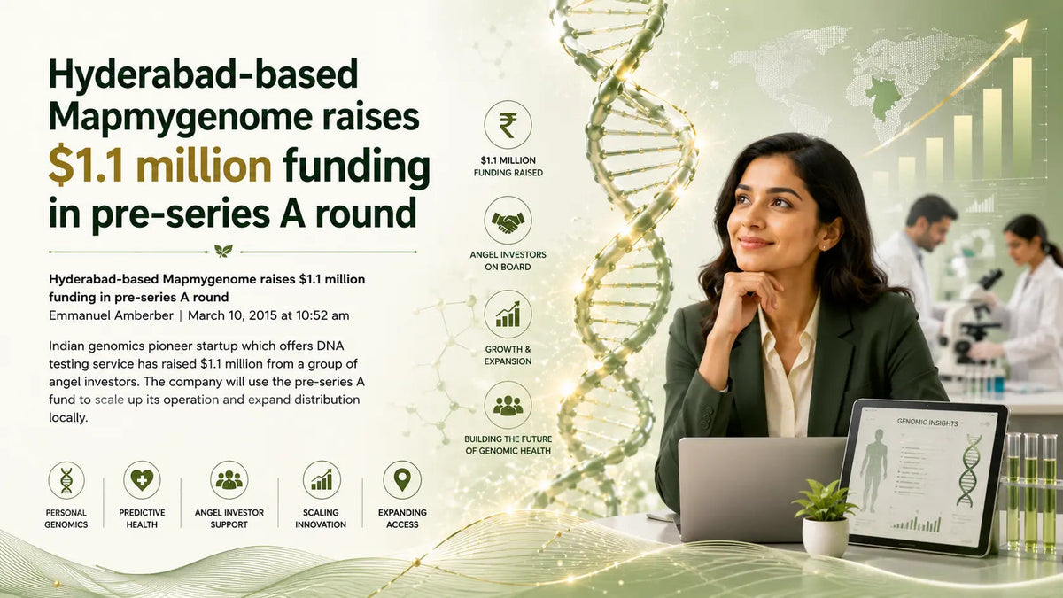 Hyderabad-based Mapmygenome raises $1.1 million funding in pre-series A round - Mapmygenome