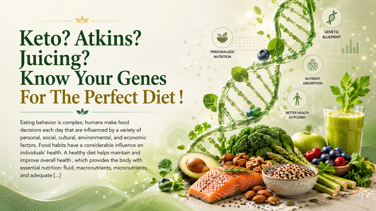 Keto? Atkins? Juicing? Know Your Genes For The Perfect Diet
