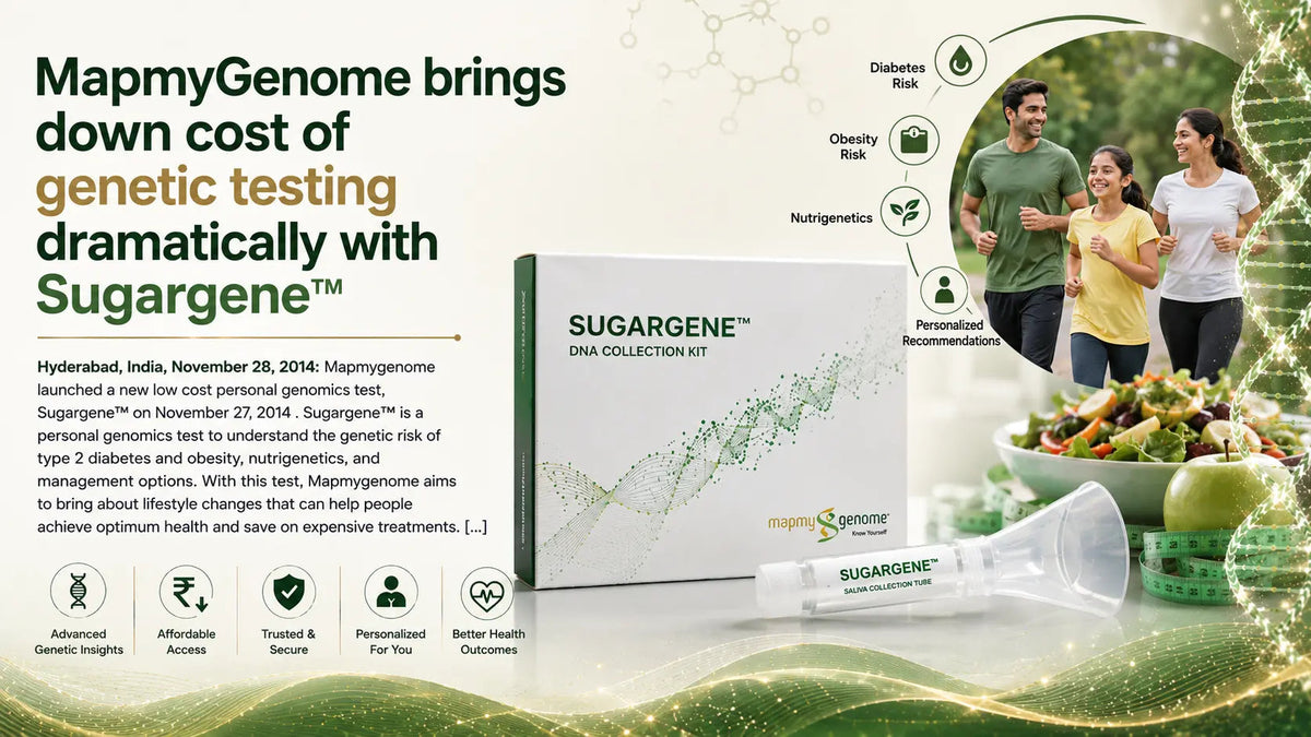 MapmyGenome brings down cost of genetic testing dramatically with Sugargene™ - Mapmygenome
