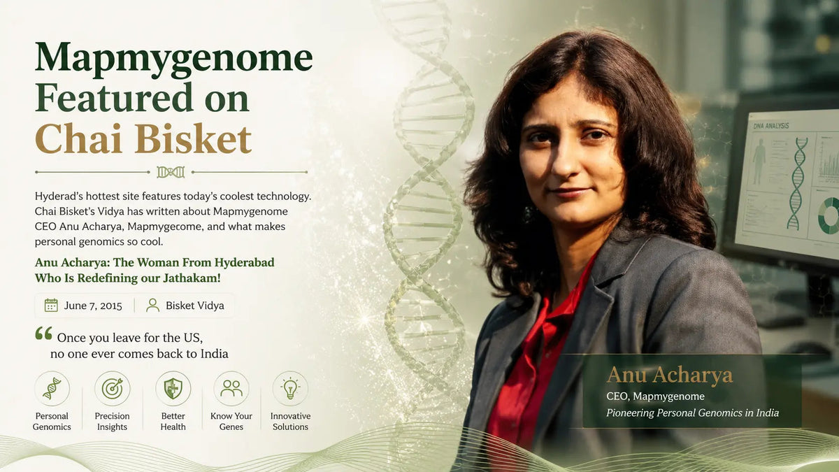 Mapmygenome Featured on Chai Bisket - Mapmygenome