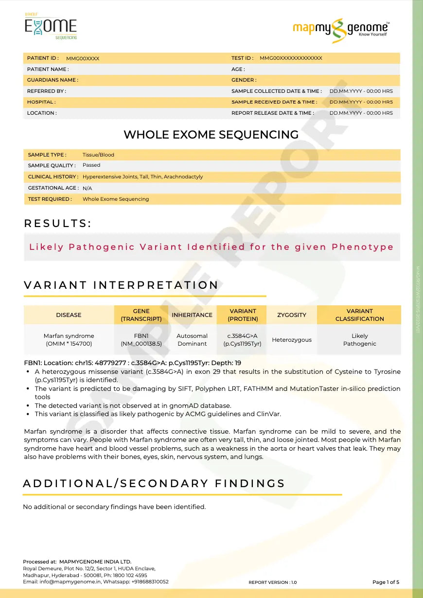 Whole Exome Sequencing - Mapmygenome